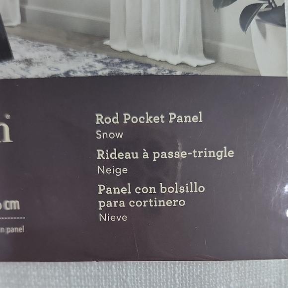 Allen + Roth White Rod Pocket Panel - Picture 4 of 6